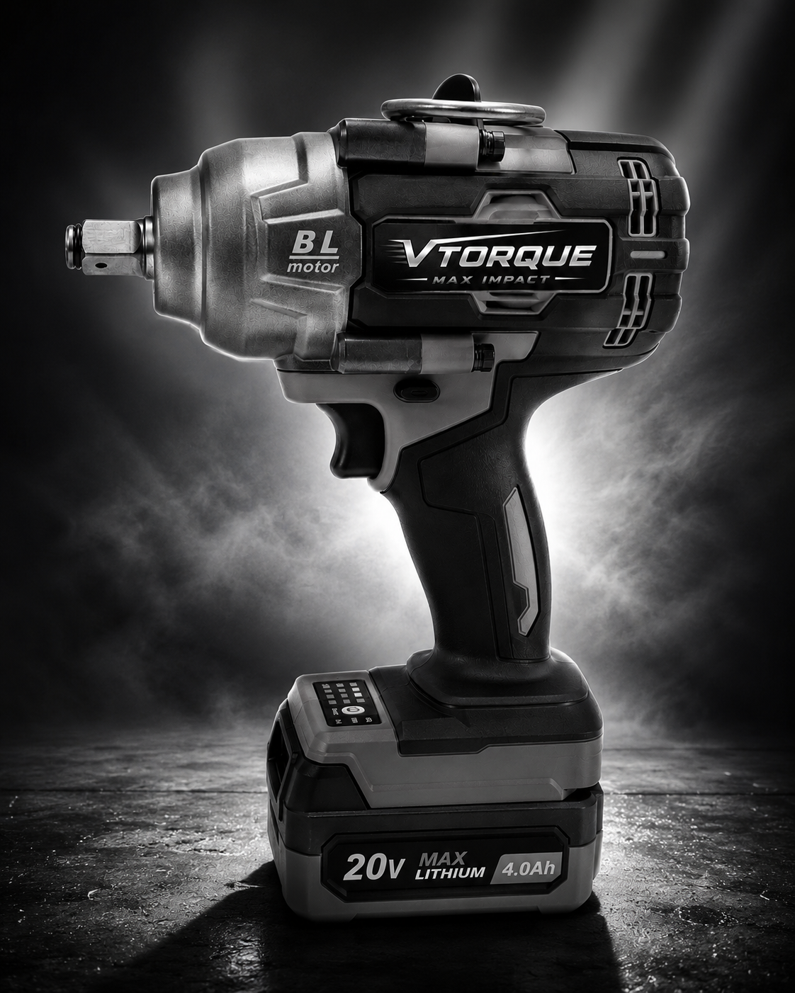 Professional Mechanic Using Impact Wrench